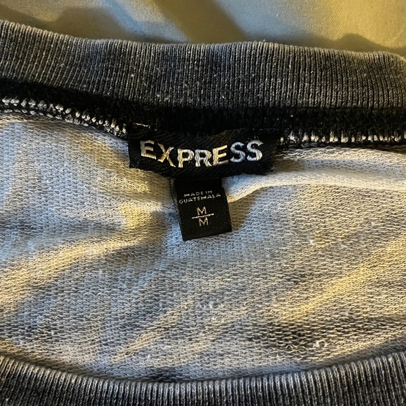 Express Black and White Crew Neck Sweatshirt. Super Soft - Size Medium. - Picture 2 of 3